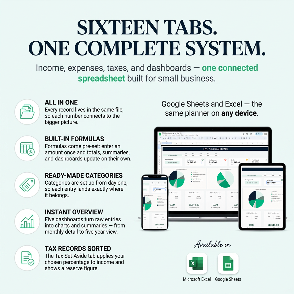 Mint Bookkeeping Planner
