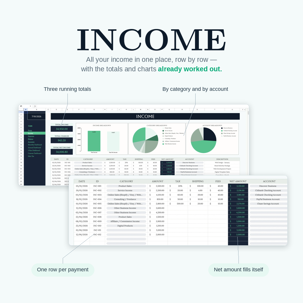 Mint Bookkeeping Planner